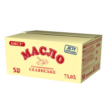 Масло солодковершкове селянське "АМСЗ" 73,0%